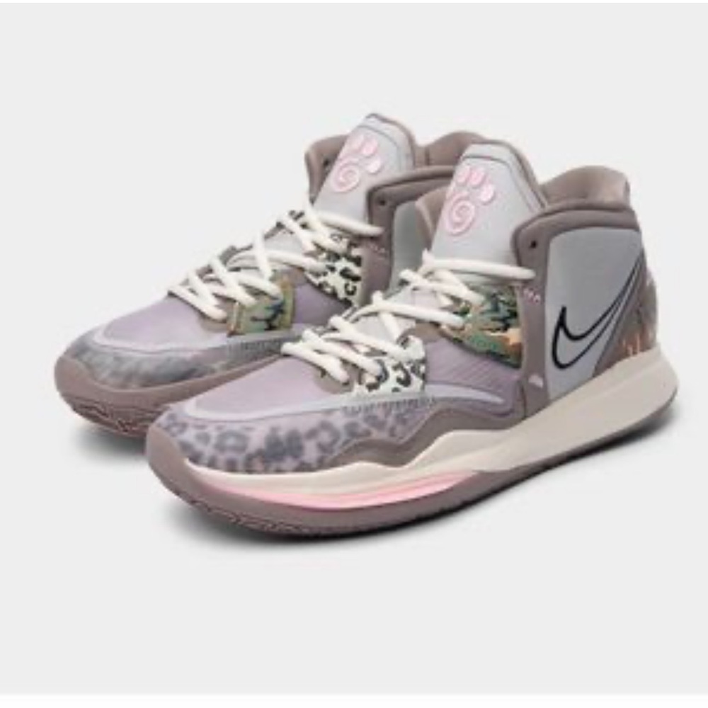 Nike Kids Mid-Top Sneakers in Lavender, Pink, Gray and White